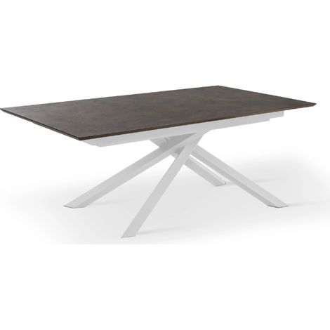 Ryder, Tavolo allungabile con top in HPL su MDF Ruggine (90cm X 170/270cm H. 76cm) Made in Italy Duzzle (1/5)