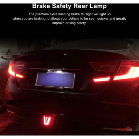Feu stop clignotant LED pour voiture, avertissement de conduite pour Style F1, 12V, 10W, 1,5 a, Modification universelle (1/5)