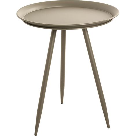 Table d'appoint Ronde en métal Vert - Petite Table Basse Ronde - Dimensions : H 54 x Ø 44 cm - Style : Moderne (1/5)