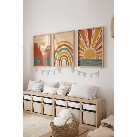 Arte de pared de MDF con marco Painting Multicolor (1/3)