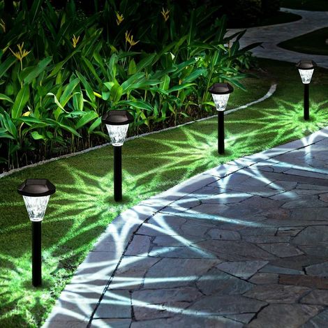 Set mit 10 wasserdichten Solarleuchten für den Außenbereich, perfekt für Terrassen, Rasenflächen, Höfe und Gärten. (1/5)