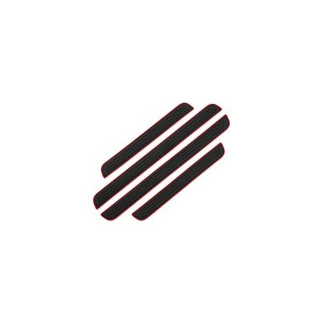 Lot de 4 bandes de protection en caoutchouc pour seuil de portière de voiture, film adhésif autocollant pour protection de seuil de portière (noir)