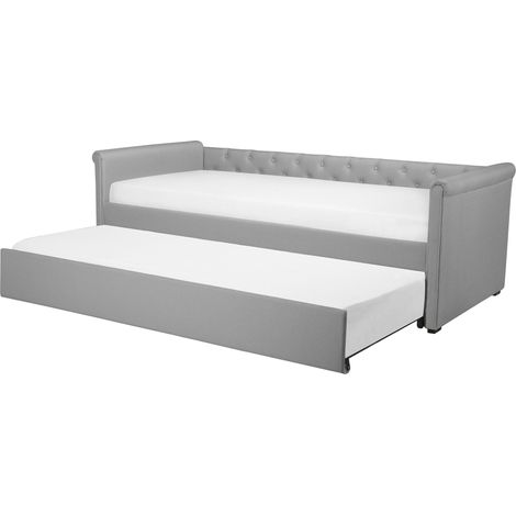Trundle Bed Fabric LIBOURNE 90 x 200 cm (EU Single) Light Grey (1/5)
