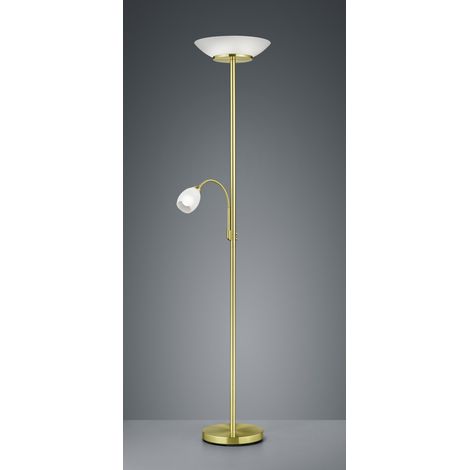 Stehlampe mit Lesepunkt Gerry Messing Weißglas Ø34 cm Trio Lighting