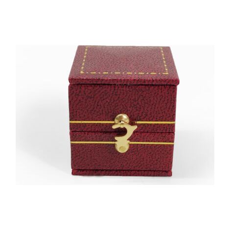 Boîte à bagues vintage bijoux présentoir organisateur boîte sortie en cuir PU(rouge) (1/5)