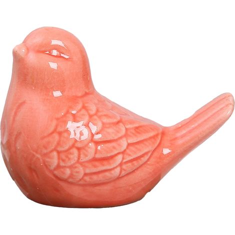 Cute Bird Ornament Ceramic Modern Simple Bird Ornament for Living Room Home Decor Red (1/5)