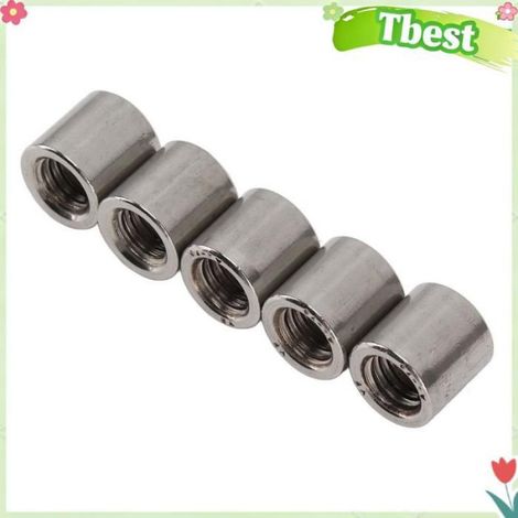 Tbest Écrou d'accouplement Écrou de Raccordement M8, Manchon fileté en Acier Inoxydable 304, Structure Stable, bricolage rondelle (1/4)