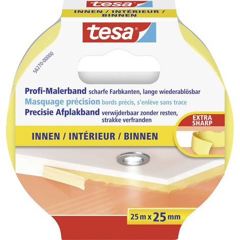 Tesa Nastro Mascheratura Professionale Washi Giallo 25 m x 25 mm (1/5)