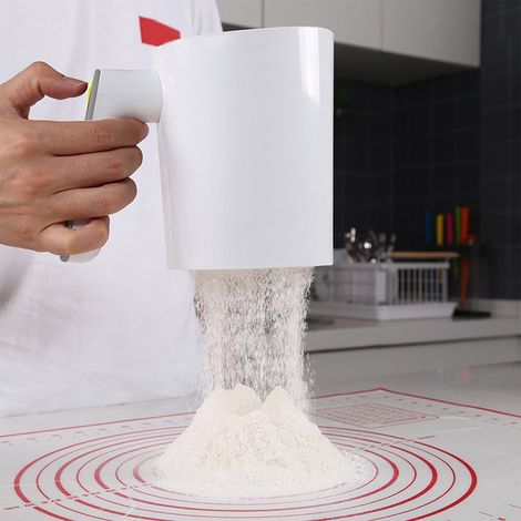Tamis Électrique À Farine - Tamis À Poudre En Acier Inoxydable - Fonctionne Avec 2 Piles AA - Capacité 4 Tasses (1 L) - Pour Cuisine, Pâtisserie Et Boulangerie (1/5)