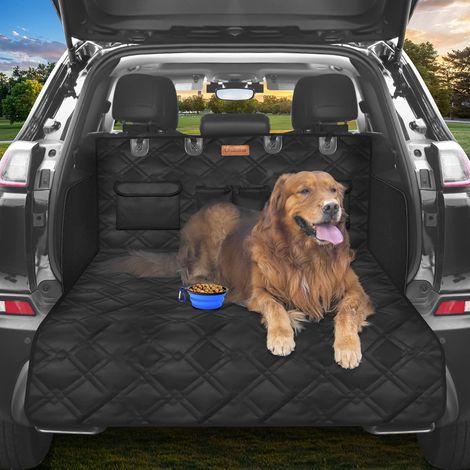 Protection de coffre pour chien avec protection latérale, couverture universelle pour coffre de voiture, tapis de protection imperméable, antidérapant et résistant aux rayures, pour voiture, fourgonne (1/5)