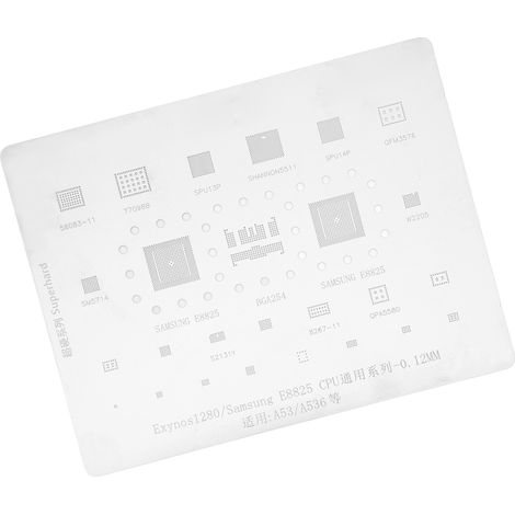 Reballing-Schablone für Handygehäuse, Halbgravurverfahren, CPU-Einpflanzschablone, Netz für Samsung A53-Serie (1/5)