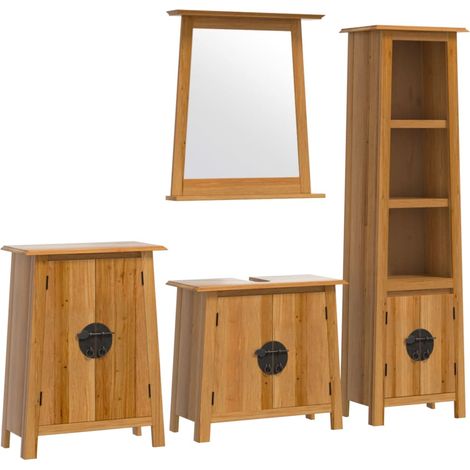 Maison Exclusive - Conjunto de muebles de baño 4 piezas madera ma