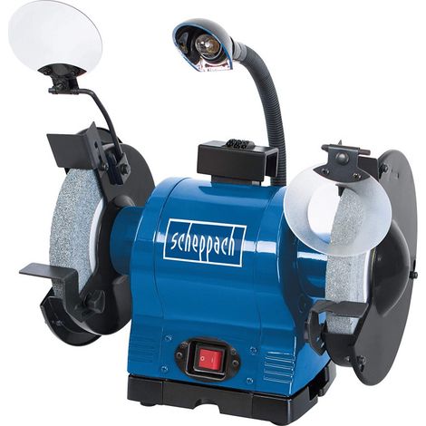 Amoladora de banco Scheppach con luz de 200 mm BG200