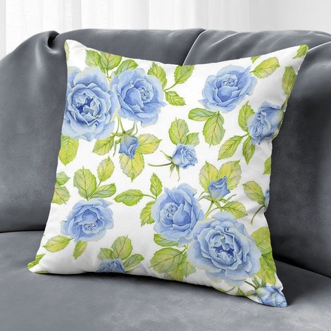 Housse de coussin floral été, décoration maison moderne,50×50cm (1/5)