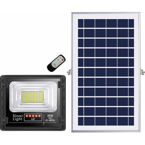 10W,25W,40W,60W,100W,200W extra delgado 10W,25W,40W,60W,100W,200W Foco LED blanco solar con opción de impermeabilización (IP65) Potencia Watt: 25W/1050Lms