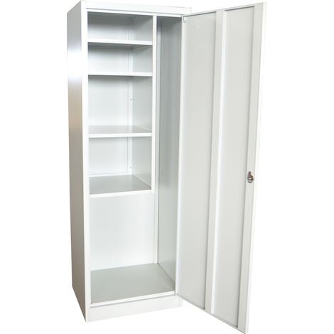 Armadio Multiuso Portascope 4 Ripiani in Metallo Fadi Grigio