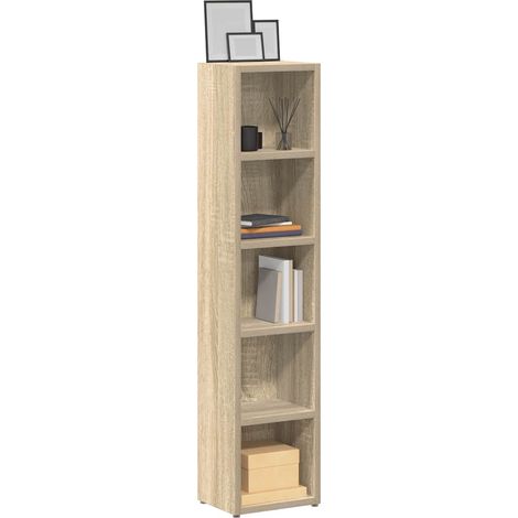 CD Cabinets 2 pcs Sonoma Oak 21x16x93.5 cm Engineered Wood vidaXL