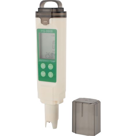Analyseur d'eau 4 en 1 numérique haute précision lecture nette rétroéclairage vert pour mesure pH TDS EC température (1/5)