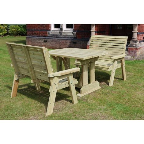 Ergo 4 Seat Compact Set - 2xB 120X90 Table - L250 x W120 x H103 cm - Partially Assembled