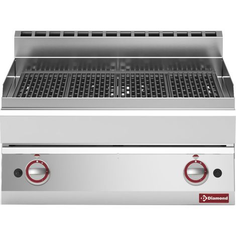 Grill-vapeur gaz à grille de cuisson fonte - Diamond