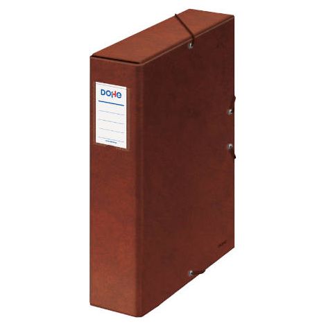 CAJAS DE PROYECTOS CARTÓN FORRADO LOMO DE 7 CM CUERO CON ETIQUETA 245X350X70 DOHE 09573