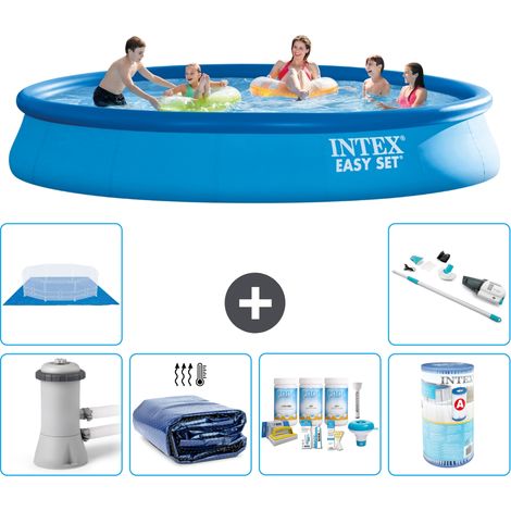 Intex Piscine Easy Set Ronde - 457x84 cm - 7-pièces S31217 (1/5)