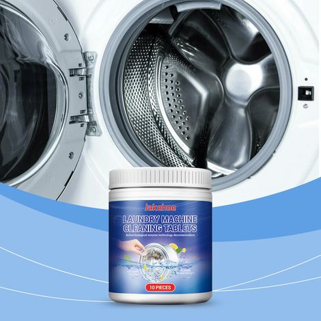 Washing machine cleaning tablets, suitable for front-loading and drum washing machines, convenient and gentle cleaning for home use -- 10 pieces (1/5)