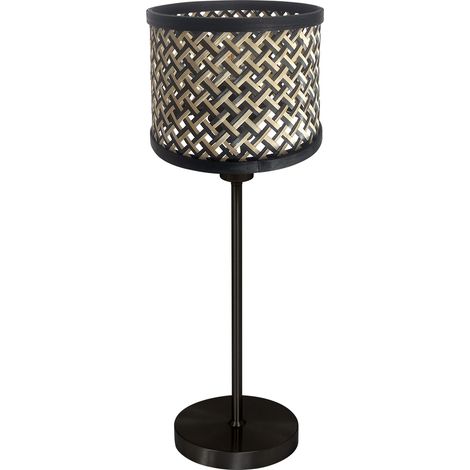 Mexlite - lampada da tavolo - Noor - naturale nero - bambù