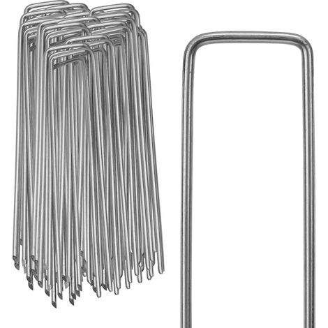 Einfeben – Ancre au sol piquets en acier galvanisé 150x25mm – Fixation pour bâches et filets de jardinage – Installation facile dans sols durs (1/5)