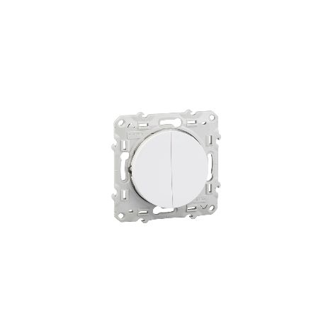 Schneider S520216 Odace 2011 - pulsador doble - blanco - 10 A (1/2)