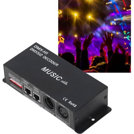DMX-Controller, DMX 512-Konsole, 4-Kanal-Equipment für DJ-, Disco-, Licht-, Party- und Bühnenbeleuchtung, Schlafzimmer, Wohnzimmer, Halle (1/5)
