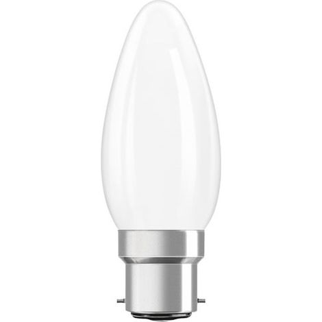 OSRAM Lampe LED  forme étoile bougie B25 filament, 2700 K blanc chaud, 1,8 W, B22d, dépolie, 250 lm, 15 000 h, pour lampes de table, luminaires décoratifs (1/3)