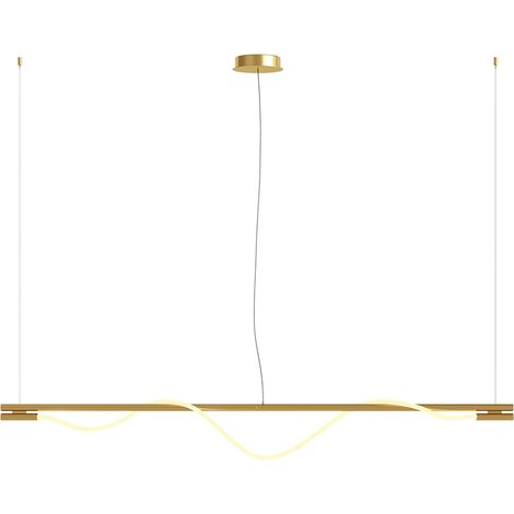 Suspension LED Tau Maytoni laiton 150cm 3000K 21W dorée (1/5)