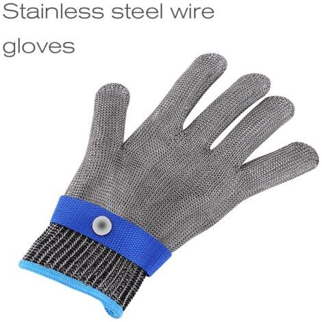 BUNTHAUS Gant Anti Coupure Gant de Sécurité Résistant Aux Coupures en Acier Inoxydable 316L pour la Chasse, la Pêche, le Boucher, en Coton Durable, Haute Performance, Protection de Niveau 5 (L) (1/5)
