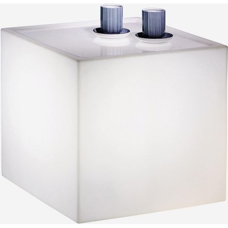 LED-Leuchttisch für den Außenbereich aus Polyethylen, Würfelform, Design Blok (1/3)