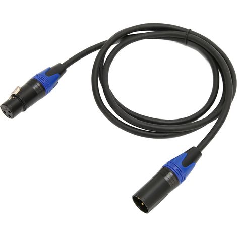 Câble XLR mâle-femelle argenté 3 broches, câble audio HiFi sans perte, 1,5 m, pour micro, ampli, table de mixage. (1/5)