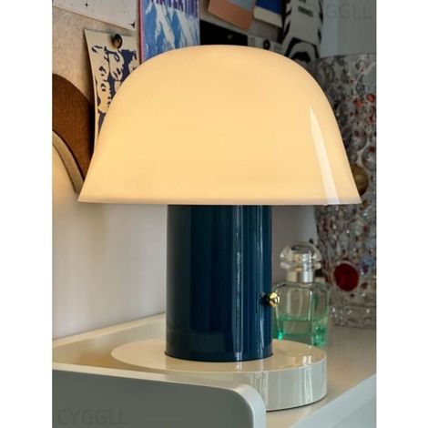 Lampe de table à recharge sans fil, veilleuse tactile, lampe de bureau nordique pour chambres et salons (lumière tricolore) (1/5)