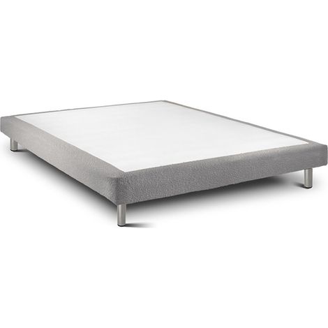 Sommier Rigide 15 Ascot Taupe Pieds Métal 200 x 100 cm