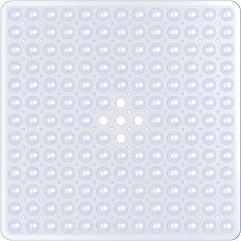 Tapis de douche carré antidérapant et anti-moisissure - 53 x 53 cm, avec ventouses et trous d'évacuation (1/5)