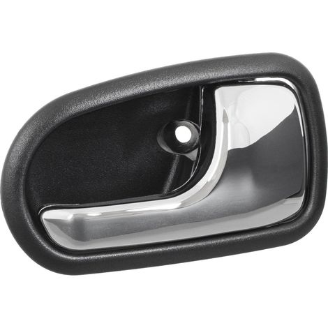 Poignée de porte intérieure avant droite noire et chromée pour Mazda 323 V VI (1994-2003). (1/5)