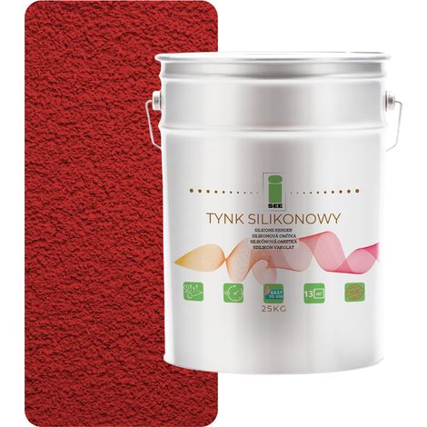 Silikonputz 3001 Außenfassade Rot 1,5 mm Premium 25 kg (1/5)