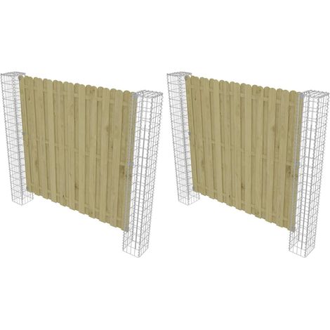 Maison Exclusive - Zaunpfosten 2 stk. 20 x 20 x 190 cm Metall Sil (1/5)