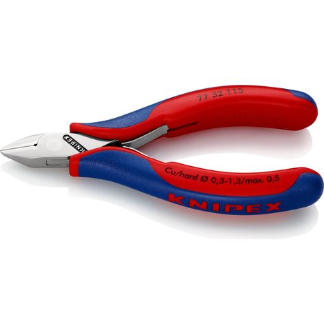 KNIPEX 77 32 115 SB Elektronik-Seitenschneider mit durchgestecktem Gelenk mit Mehrkomponenten-Hüllen 115 mm (1/4)