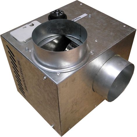 Unelvent – Caisson de distribution d'air chaud 400 m3/h – Thermostat intégré jusqu'à 180°C – D 125 mm – 630001