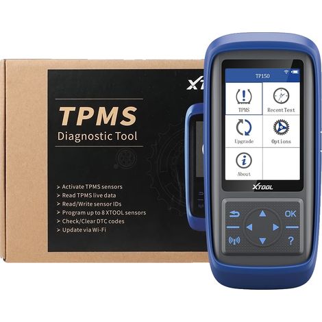 Outil de diagnostic de pression des pneus TPMS, fonctionnement sans fil, diagnostics OBD II complets, XTOOL TP150 (1/2)