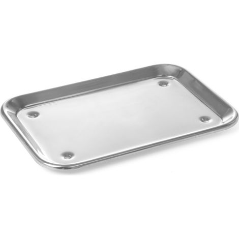Bandeja expositora con patas para presentación de alimentos, acero, 240x170mm - Hendi 407202