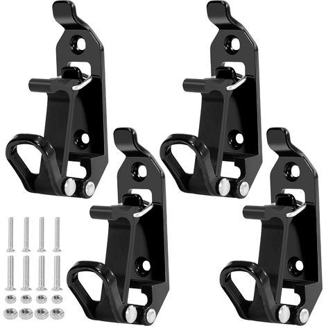 4 Pièces Support de Pelle pour Galerie de Toit, 4 Pièces Kit Montage pour Support de Pelle, Supports de Montage Mural Pince en Caoutchouc Métallique, pour Voiture, Camion, Bateaux (1/5)