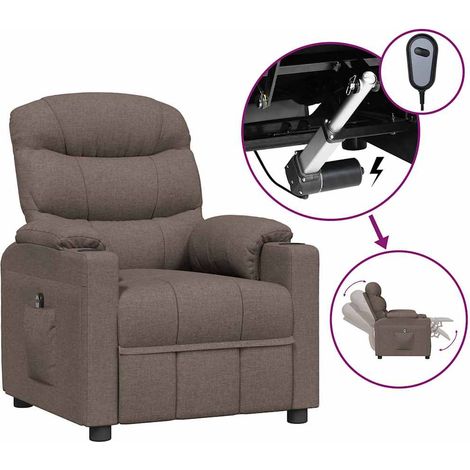 Maison Exclusive - Relaxsessel Elektrisch Taupe Stoff (1/5)