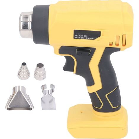 Pistolet à Air Chaud 360W sans Fil NL-605 avec 4 Buses 400℃ pour Batteries Lithium (1/5)