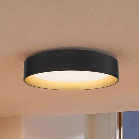 Lindby LED 'Gracjan' in Nero da Plastica
